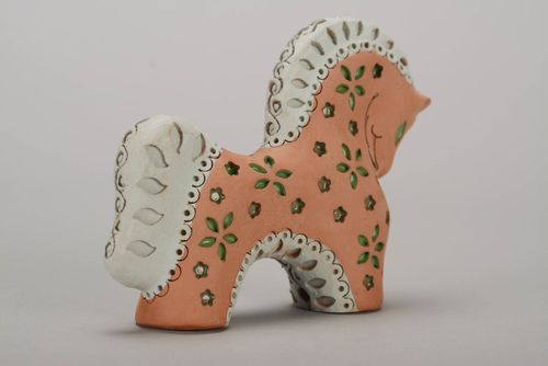 Глиняная лошадка с серой гривой - MADEheart.com