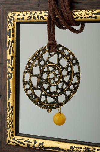 Handmade stylish jewelry unusual designer accessories feminine pendant - MADEheart.com
