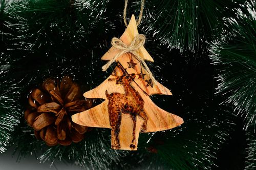 Wooden Christmas tree decor handmade home ideas decor ideas decorative use only - MADEheart.com