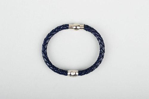 Stylish handmade leather bracelet wrist bracelet leather goods cool jewelry - MADEheart.com