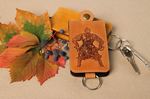 Beautiful handmade leather key case key purse design handmade accessories - MADEheart.com