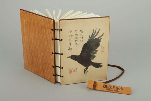 Design handmade notebook Raven of the East - MADEheart.com