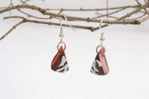 Polymer clay earrings in the shape of cakes - MADEheart.com