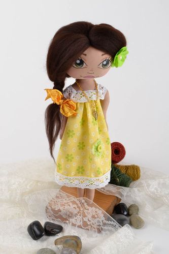 Muñeca artesanal de tejido de algodón para decorar la casa regalo para niñas - MADEheart.com