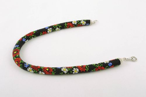 Collier tressé en perles de rocaille original - MADEheart.com