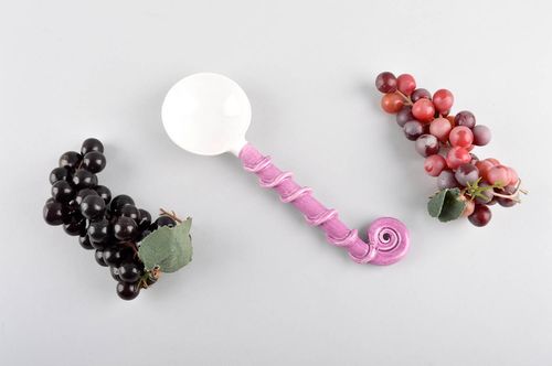 Handmade violetter kreativer Keramik Löffel Öko Geschirr Besteck aus Keramik  - MADEheart.com