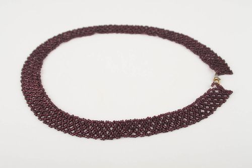 Колье из бисера украшение ручной работы роскошное широкое ожерелье из бисера - MADEheart.com