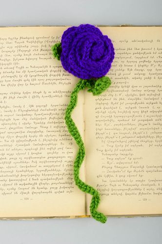Beautiful handmade bookmark stylish crocheted bookmark accessory for book - MADEheart.com