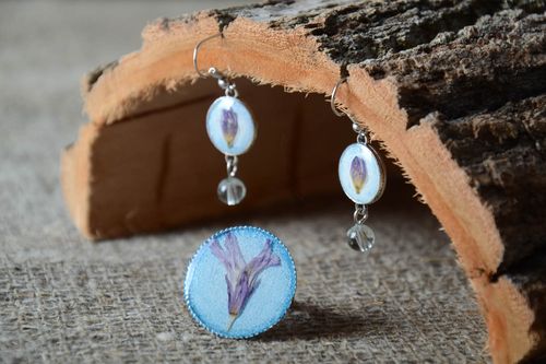 Juego de bisutería hecho a mano accesorio de mujer regalo original para amiga - MADEheart.com