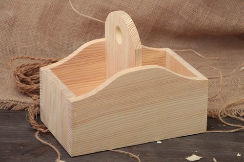 Handmade wooden craft blank for decoration box for species art supplies - MADEheart.com