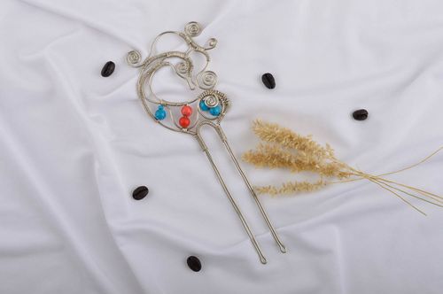 Pinza para el pelo hecha a mano accesorio para el cabello regalo para chicas - MADEheart.com