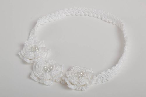 Fascia per capelli fatta a mano a uncinetto accessori originali da donna - MADEheart.com
