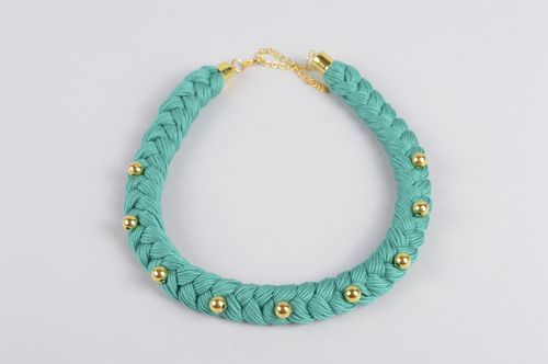 Handmade tender accessory designer stylish jewelry beautiful mint necklace - MADEheart.com