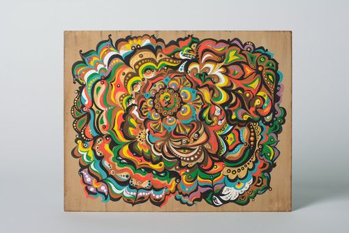Cuadro pintado con acrílicos artesanal decorativo para pared - MADEheart.com