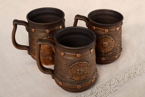 Stylish handmade beer mugs unusual beautiful cups designer lovely kitchenware - MADEheart.com