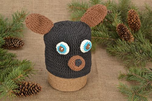 Handmade crochet hat Bear - MADEheart.com