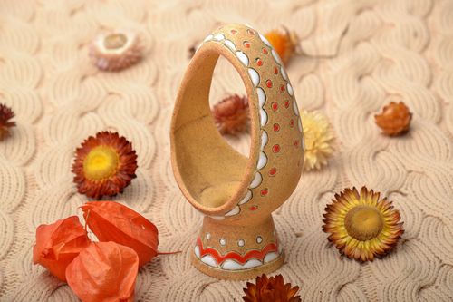 Support pour bougie céramique en forme doeuf - MADEheart.com