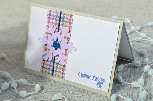 Postal de fin de año hecha a mano felicitación de nuevo año regalo original - MADEheart.com