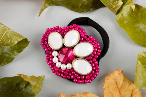 Goma para el pelo hecha a mano adorno para el cabello elegante regalo original - MADEheart.com