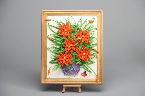 Quilling picture in wooden frame - MADEheart.com