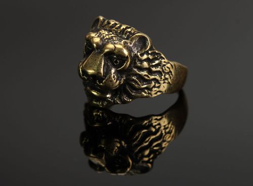 Bronze ring Lion - MADEheart.com