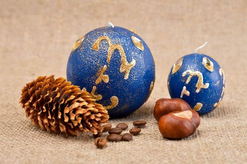 Handmade festive candles 2 pieces aroma candles small gifts candle art - MADEheart.com