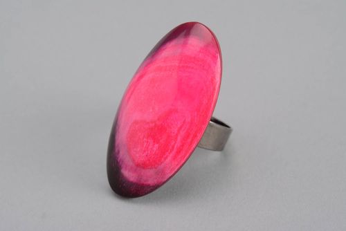 Anel cor de rosa de chifre - MADEheart.com