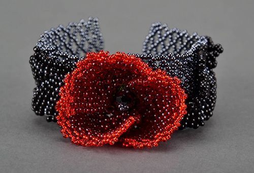 Beaded bracelet Poppy seed - MADEheart.com