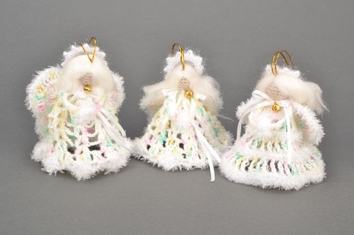 Peluche artesanal para colgar Ángel - MADEheart.com