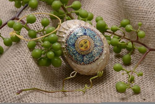 Pendente darredo fatto a mano a forma di uovo originale decorazioni di casa - MADEheart.com