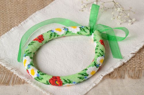 Beautiful handmade beaded necklace designer beaded cord necklace gifts for her - MADEheart.com