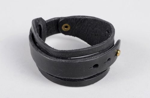 Schwarzer Leder Schmuck handmade Armband Frauen Mode Schmuck für Männer unisex - MADEheart.com