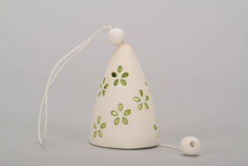 Keramik Glocke aus weißem Ton - MADEheart.com