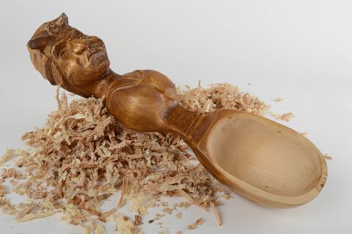Декоративная посуда ручной работы аксессуар для кухни деревянная ложка фигурная - MADEheart.com