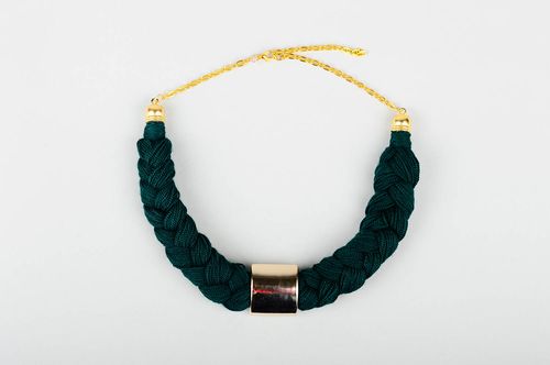 Stylish handmade textile necklace design fashion accessories costume jewelry - MADEheart.com