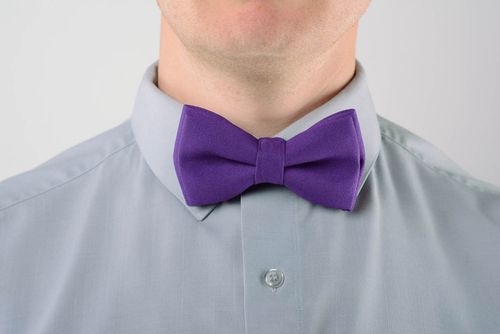 Mens fabric bow tie Indigo - MADEheart.com