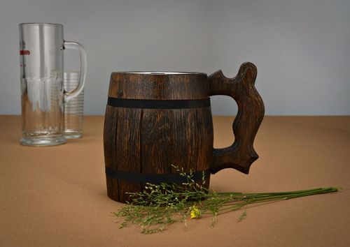 Large beer mug with metal inside - MADEheart.com