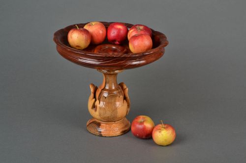 Coupe à fruits et bonbons en bois faite main  - MADEheart.com