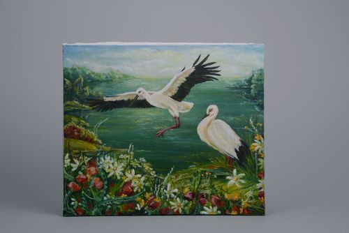 Oil painting On the wings of happiness - MADEheart.com