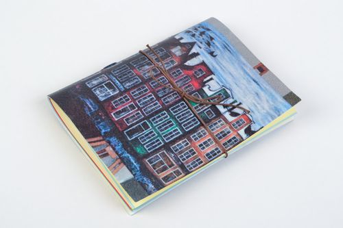 Einzigartiger schöner handmade Notizblock mit Muster und Umschlag Aquarell Pappe - MADEheart.com
