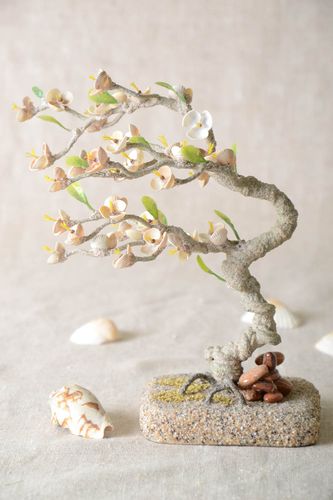 Handmade tree with flowers table decor gift ideas artificial tree home decor - MADEheart.com