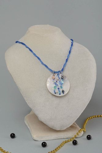 Beaded necklace handmade elegant jewelry for girls exclusive accessories - MADEheart.com