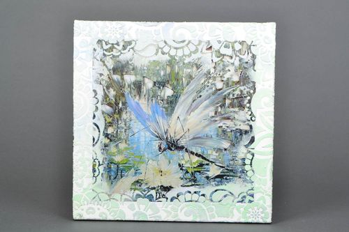 Peinture moderne technique serviettage Papillon - MADEheart.com