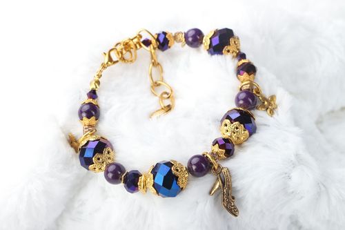 Bracciale con pietre dure fatto a mano bigiotteria originale accessorio da donna - MADEheart.com