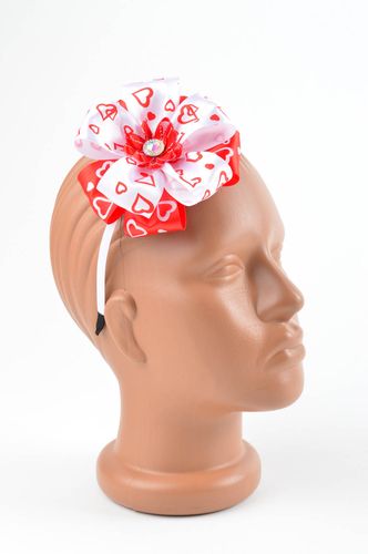 Serre-tête fleur fait main Accessoire cheveux métal satin Cadeau original - MADEheart.com