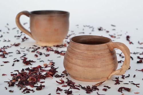 Tazza in ceramica decorativa fatta a mano calice in argilla utensili da cucina - MADEheart.com