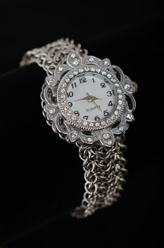 Часы ручной работы с браслетом из нержавеющей стали  - MADEheart.com