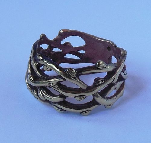 Крупное кольцо перстень из латуни широкое ручной работы - MADEheart.com