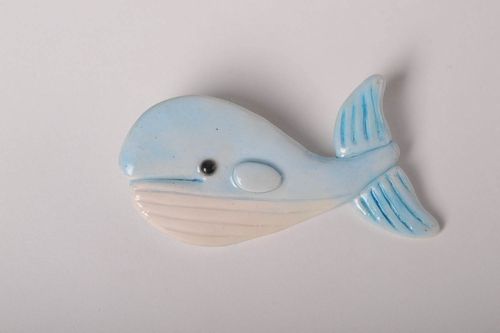 Polymer clay brooch handmade jewelry women brooch whale badges accessories - MADEheart.com