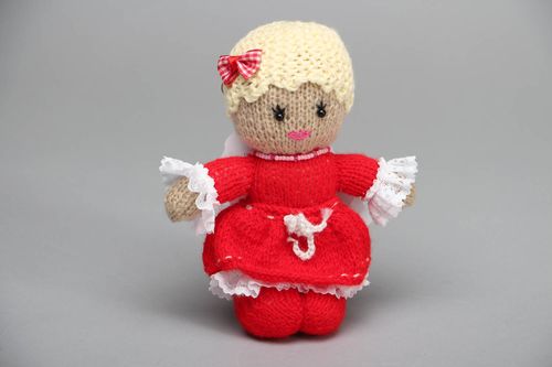 Beautiful hand knitted toy Girl - MADEheart.com